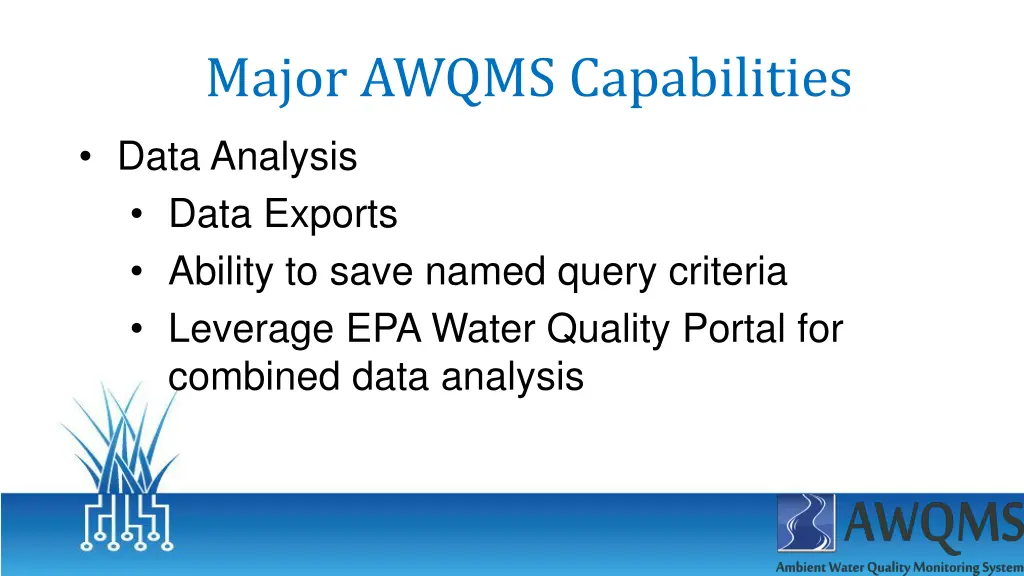 major awqms capabilities 1