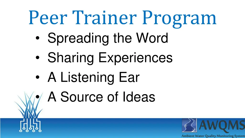 peer trainer program spreading the word sharing