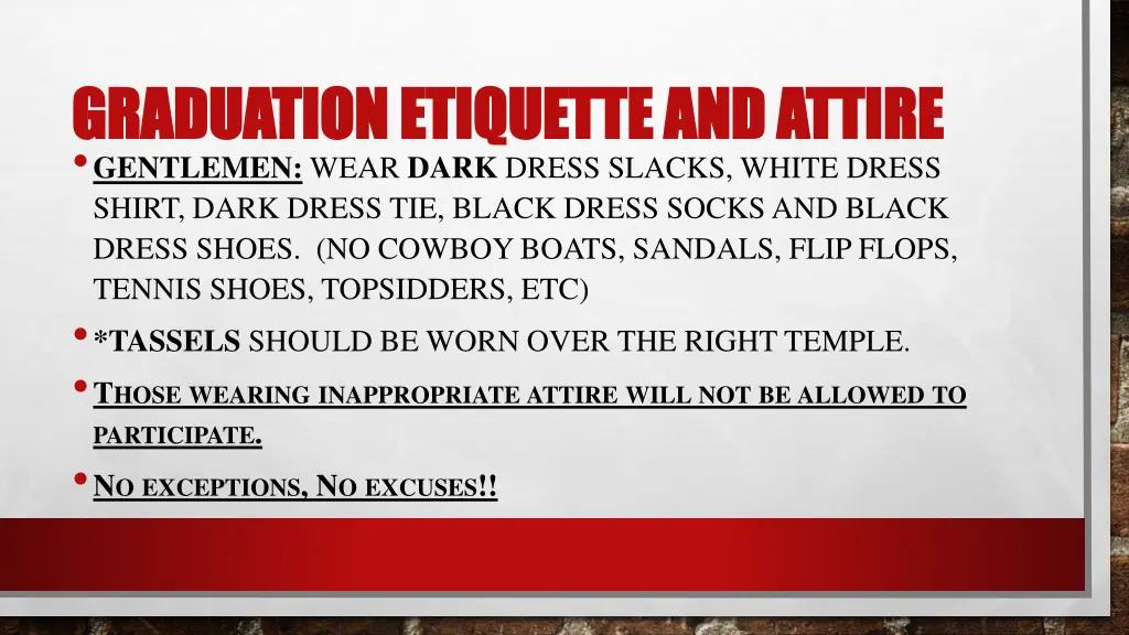 graduation etiquette and attire graduation 2