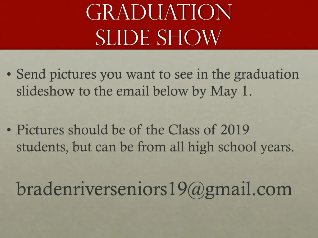 graduation slide show