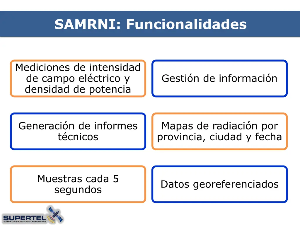 samrni funcionalidades