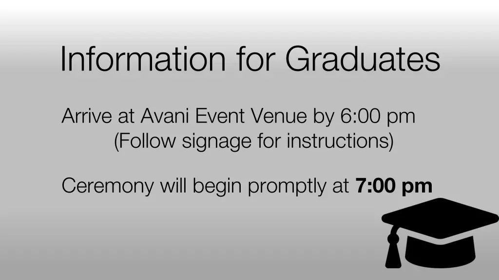 information for graduates