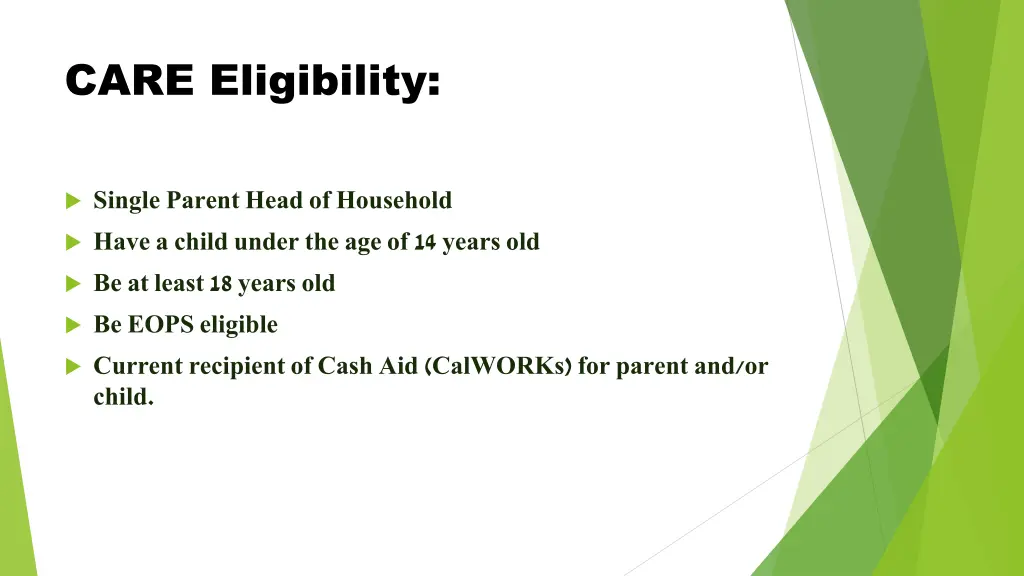 care eligibility