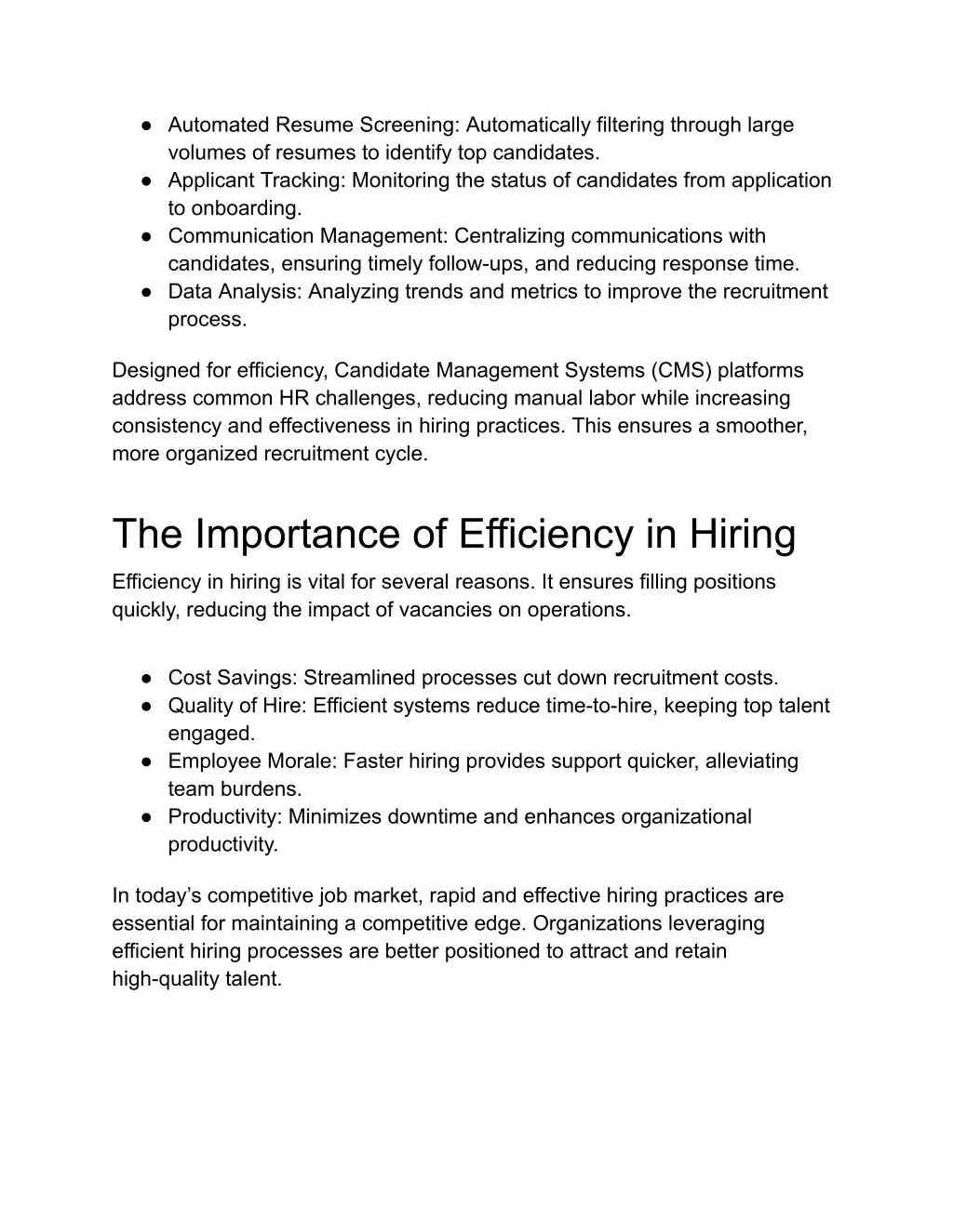 automated resume screening automatically