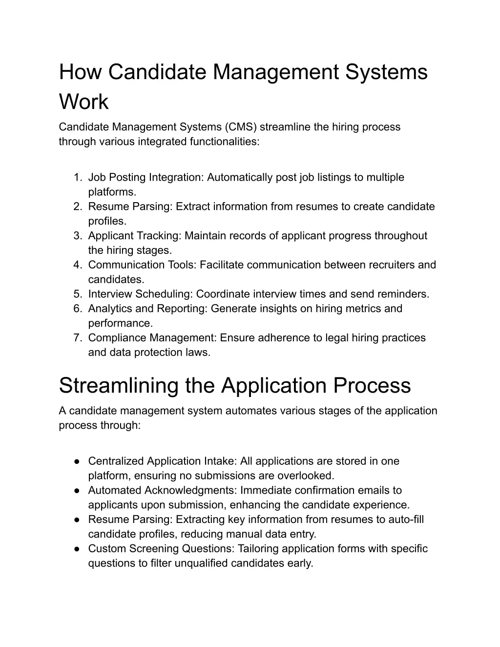 how candidate management systems work