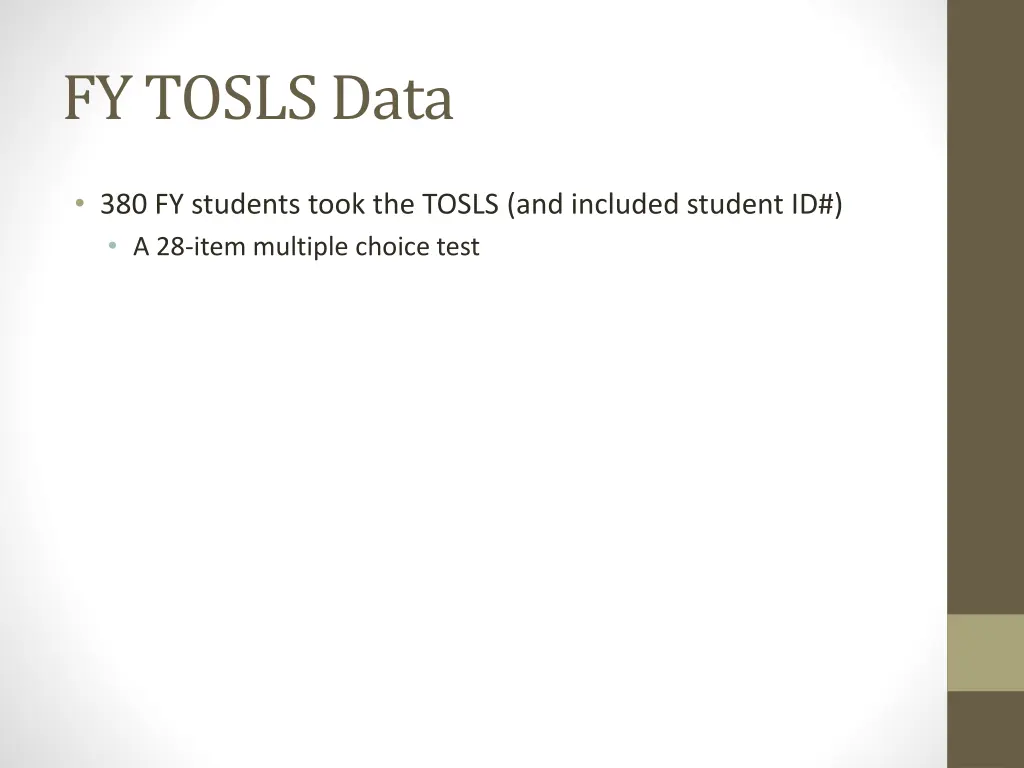 fy tosls data 1