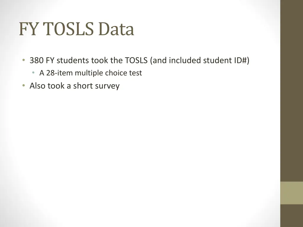 fy tosls data 2