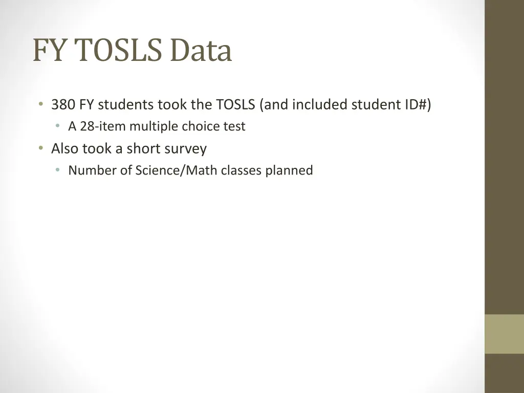 fy tosls data 3