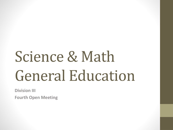 science math general education