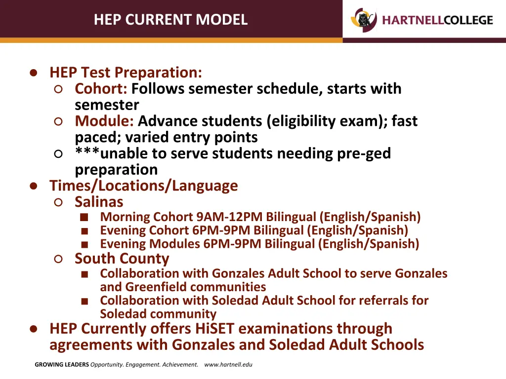 hep current model