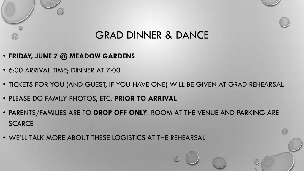 grad dinner dance