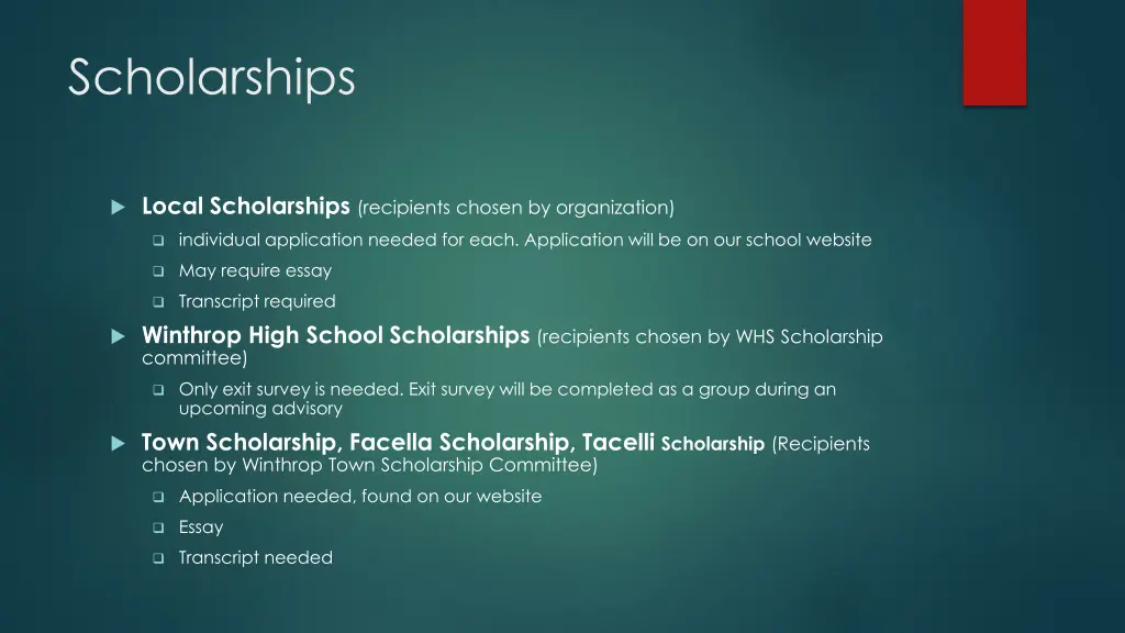 scholarships