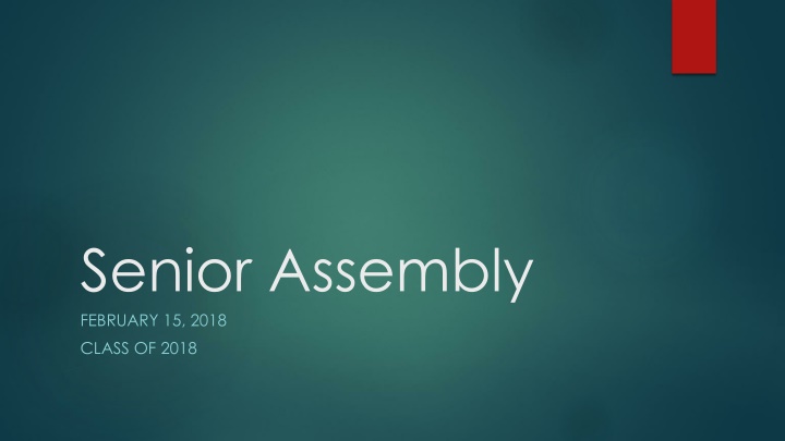 senior assembly february 15 2018 class of 2018