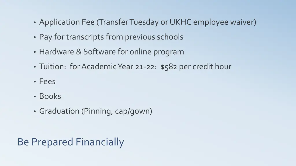 application fee transfer tuesday or ukhc employee