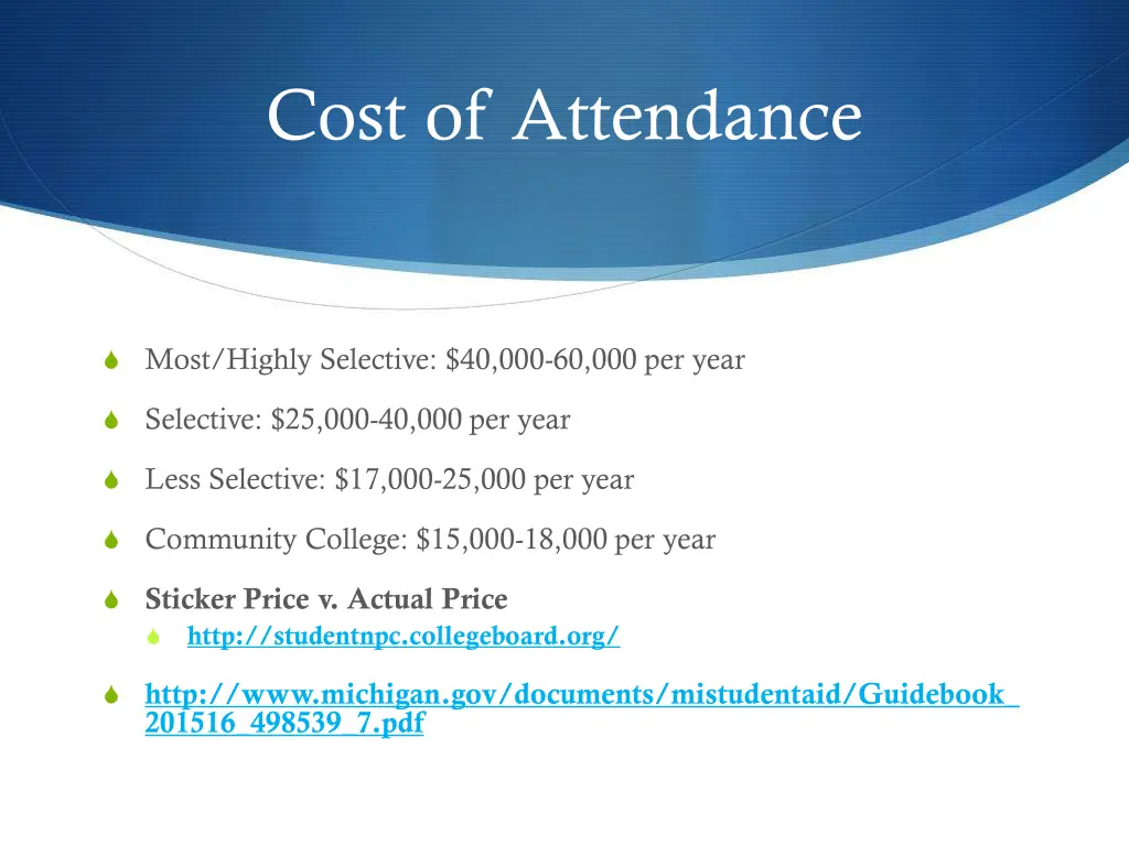 cost of attendance