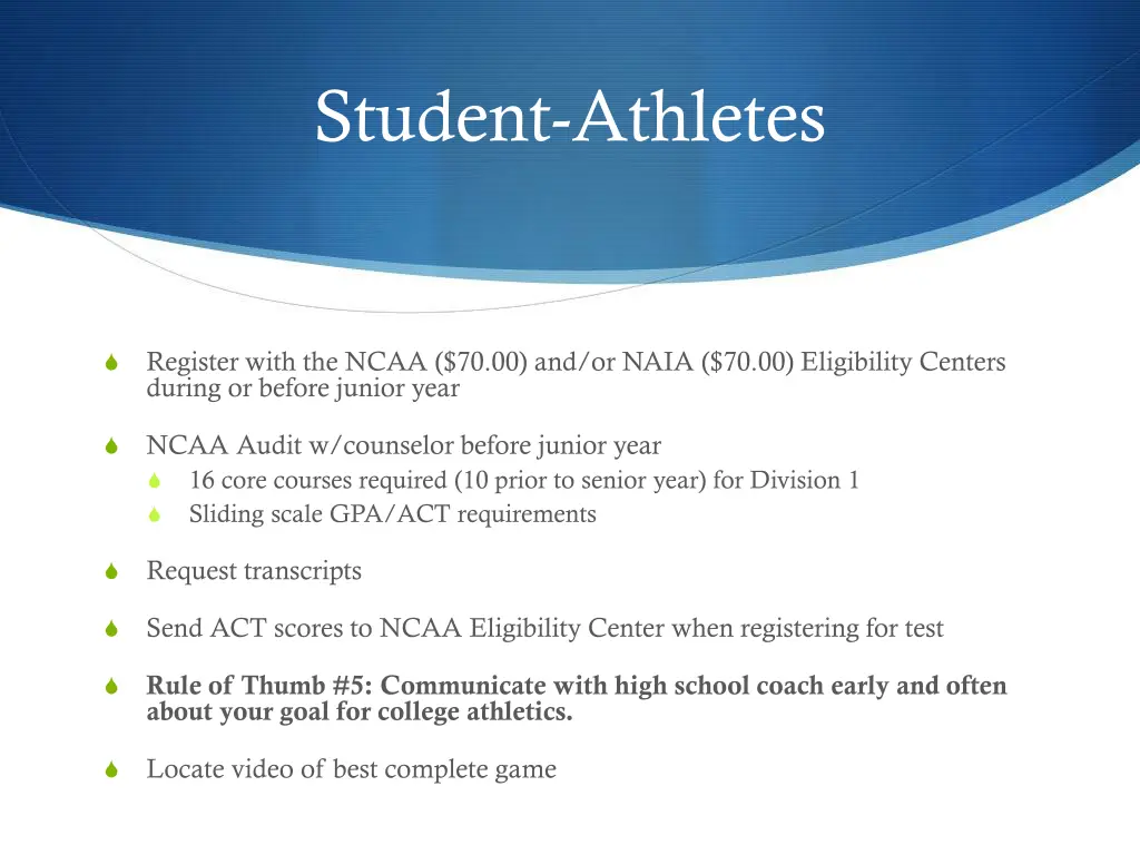 student athletes