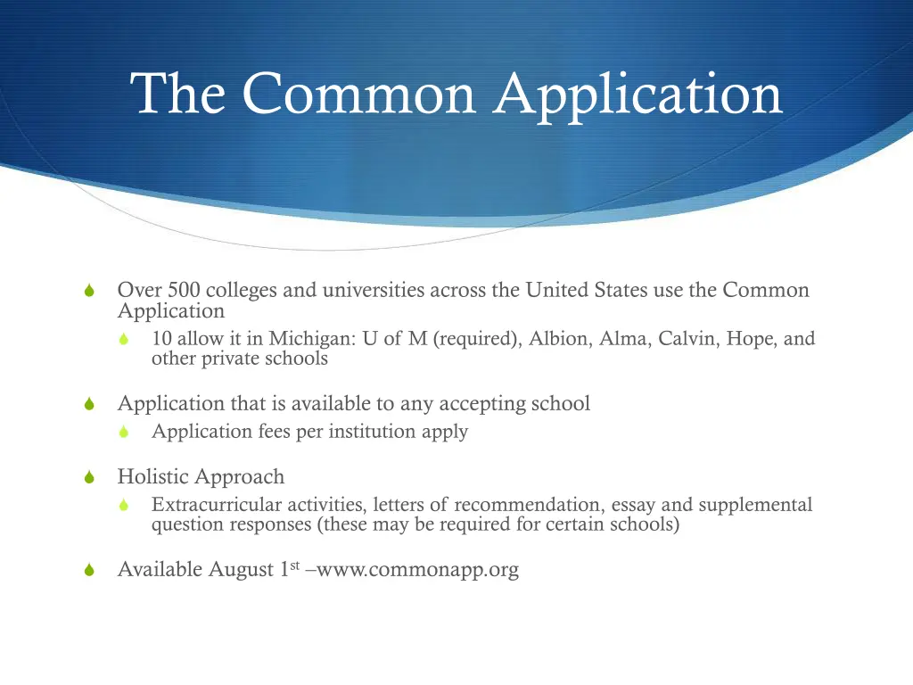 the common application