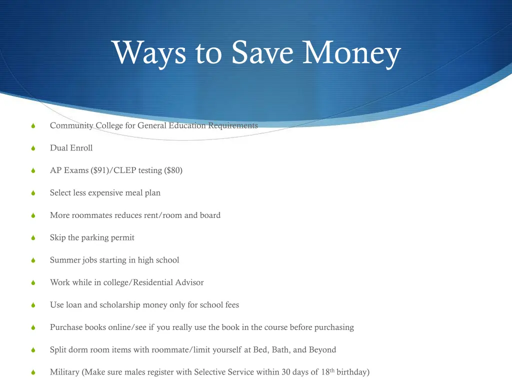 ways to save money