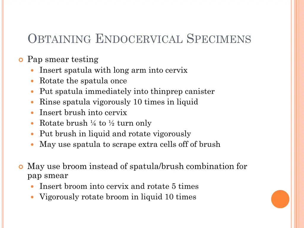 o btaining e ndocervical s pecimens 1