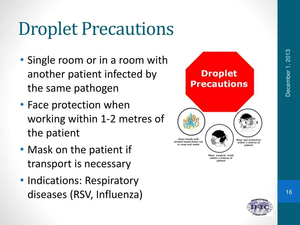 droplet precautions