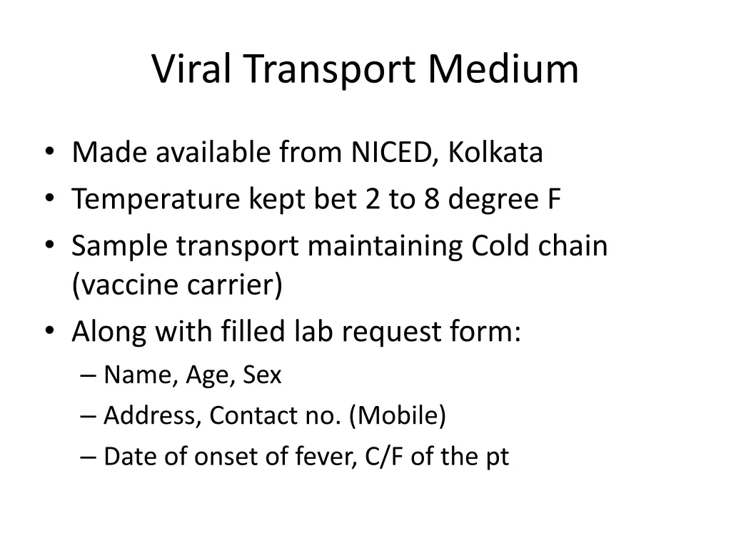 viral transport medium