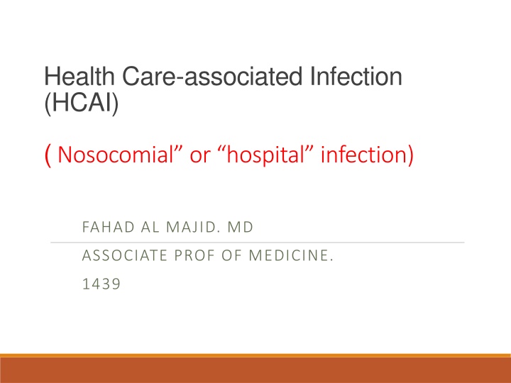 health care associated infection hcai