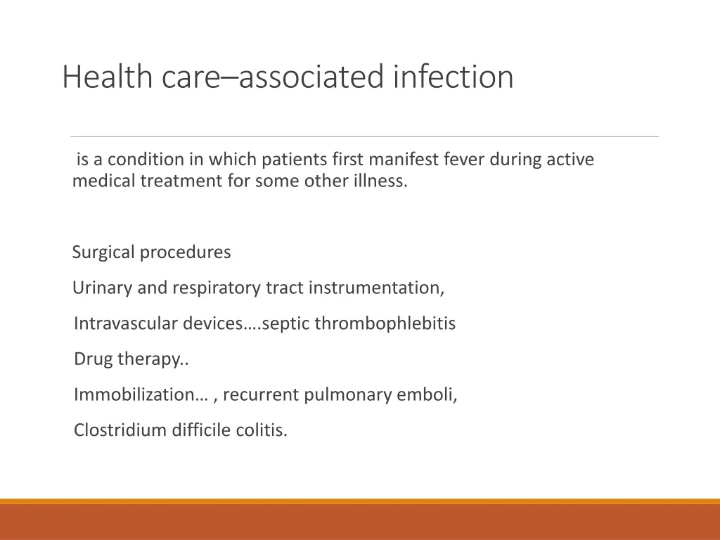 health care associated infection