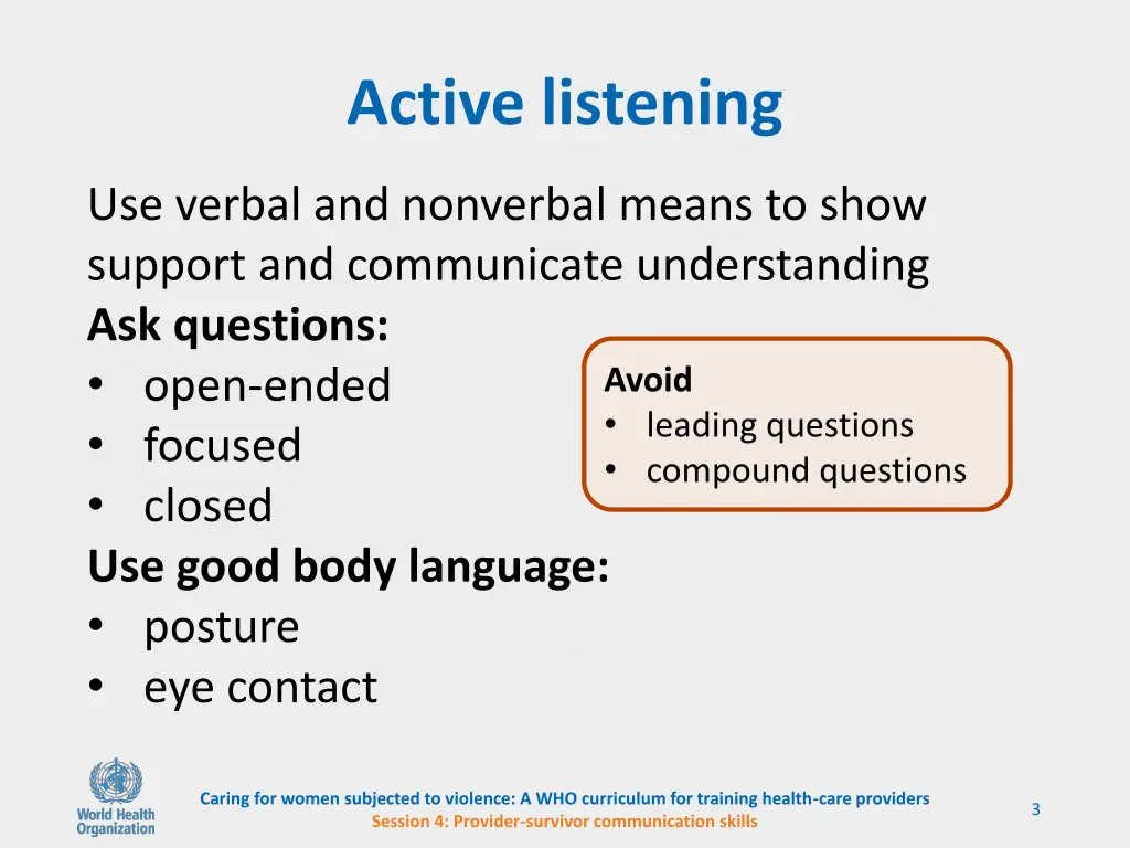 active listening