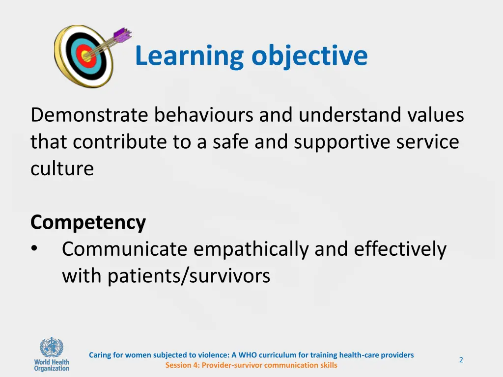 learning objective