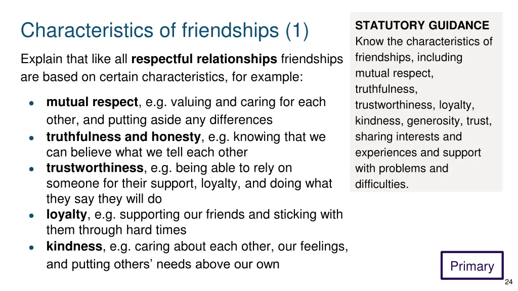 characteristics of friendships 1