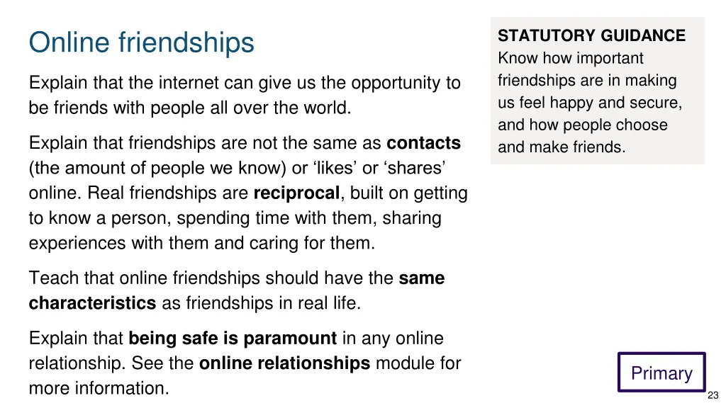 online friendships