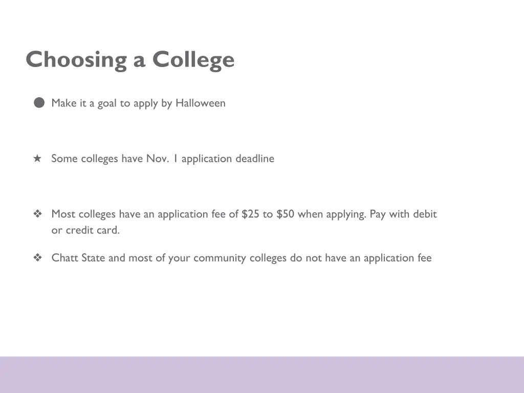 choosing a college 1