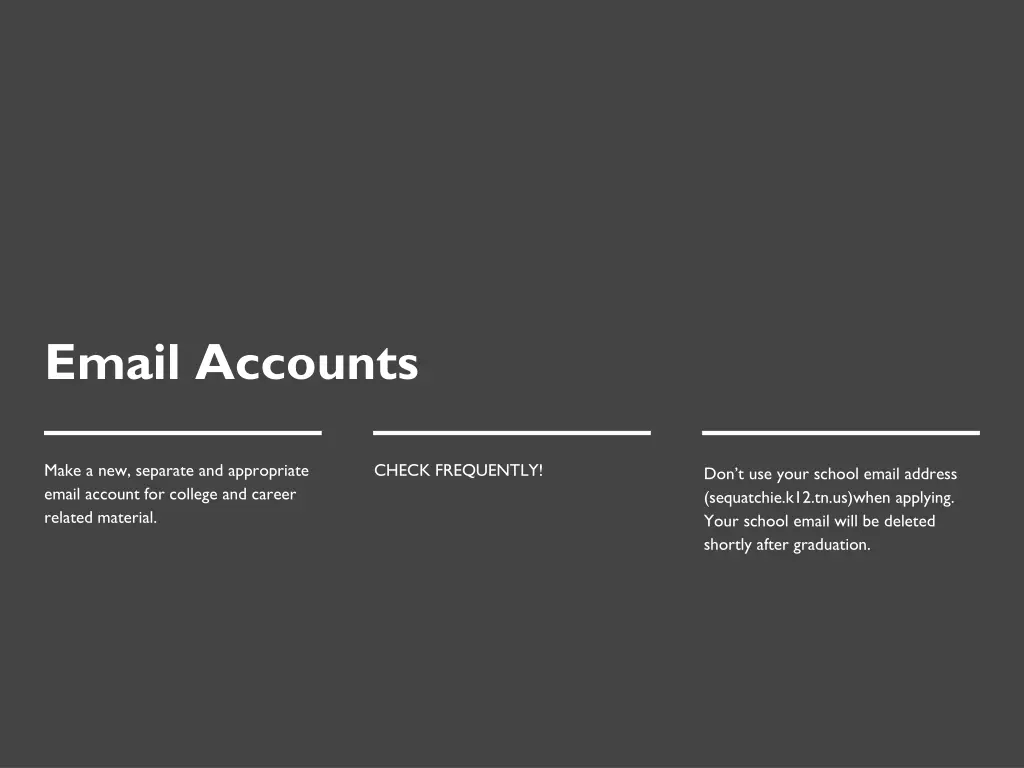 email accounts