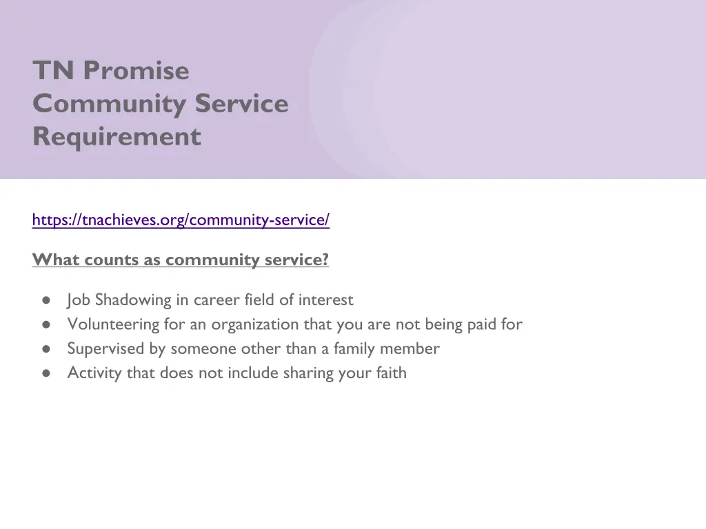 tn promise community service requirement