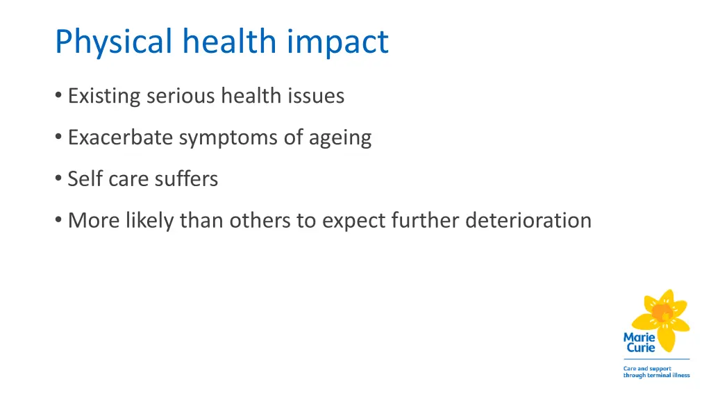 physical health impact