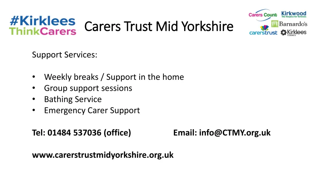 carers trust mid yorkshire carers trust