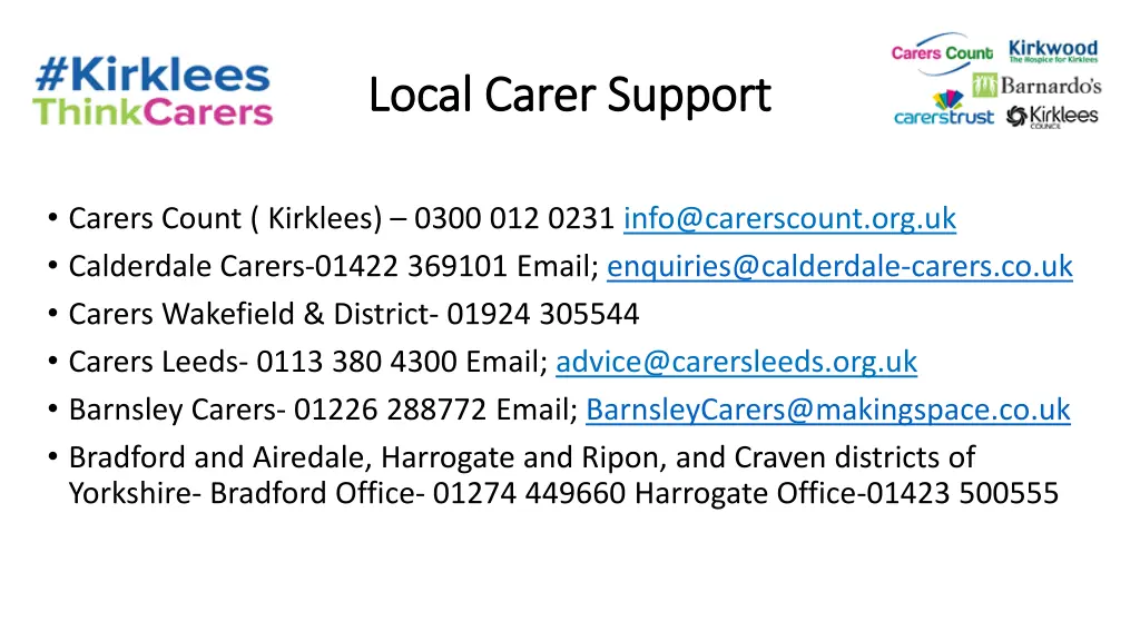 local carer support local carer support