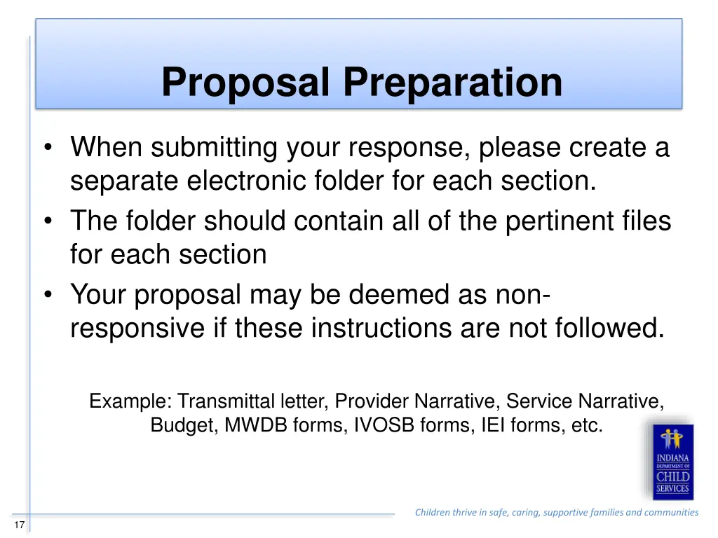 proposal preparation