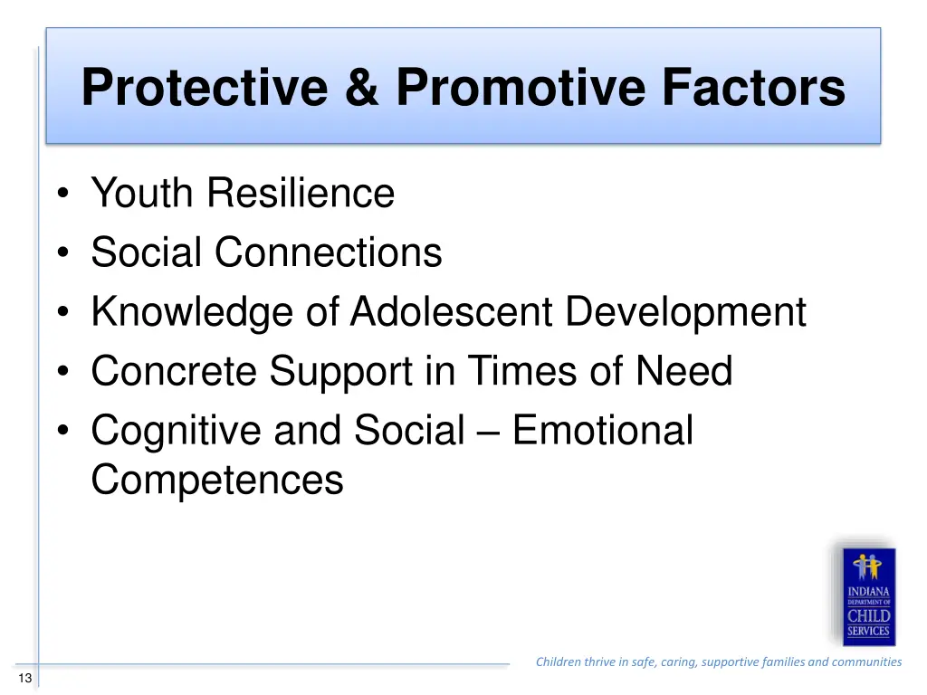 protective promotive factors