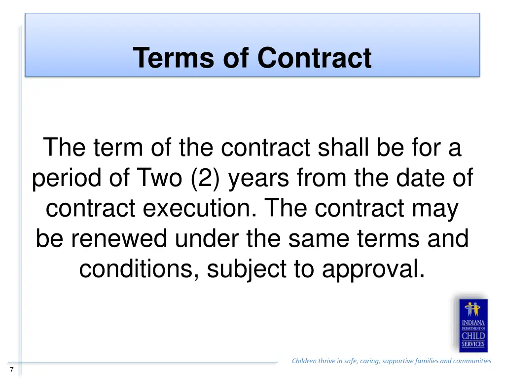 terms of contract