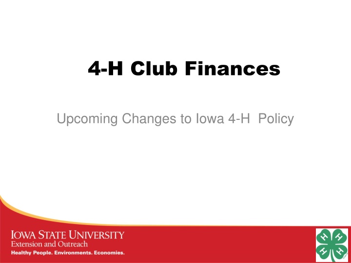 4 h club finances