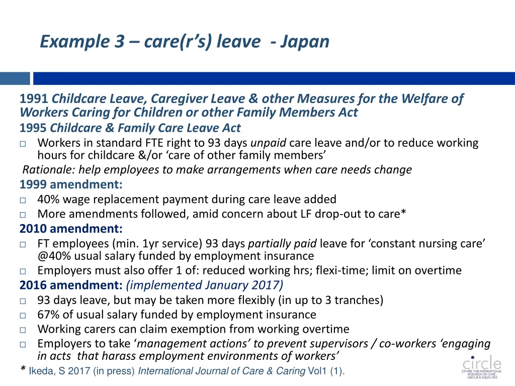 example 3 care r s leave japan