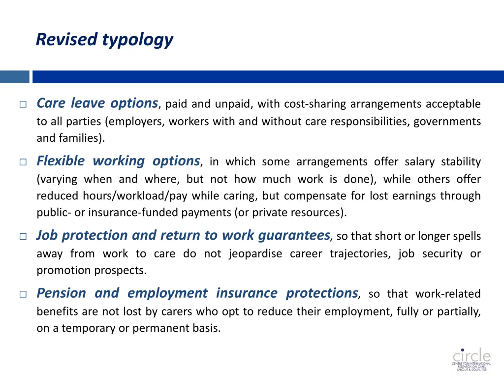 revised typology