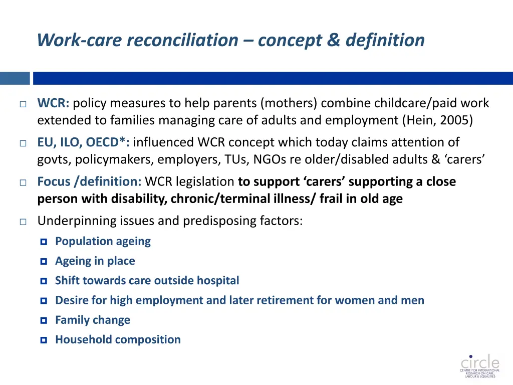 work care reconciliation concept definition