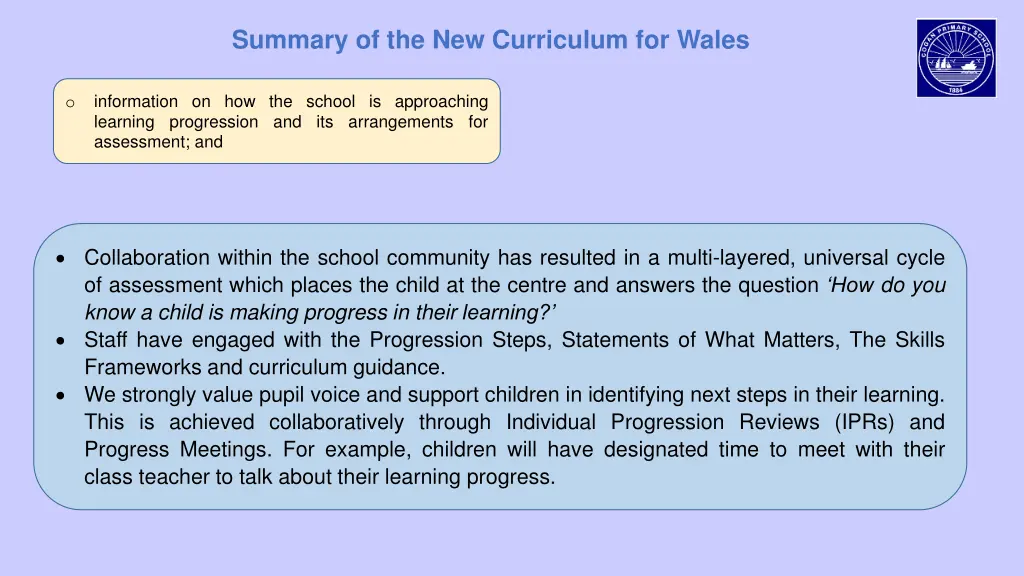 summary of the new curriculum for wales 2