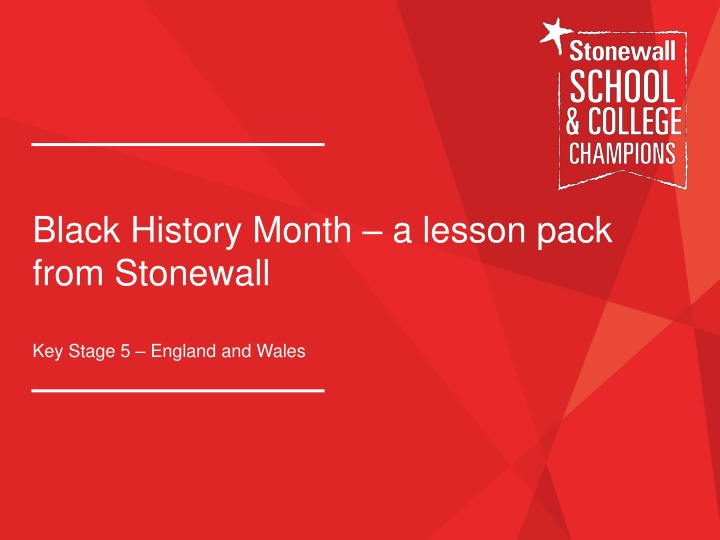 black history month a lesson pack from stonewall