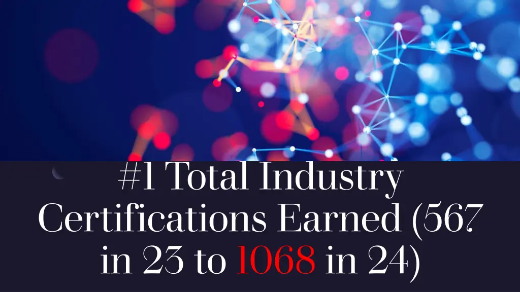 1 total industry certifications earned