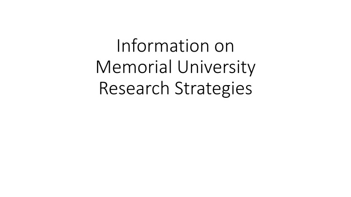 information on memorial university research