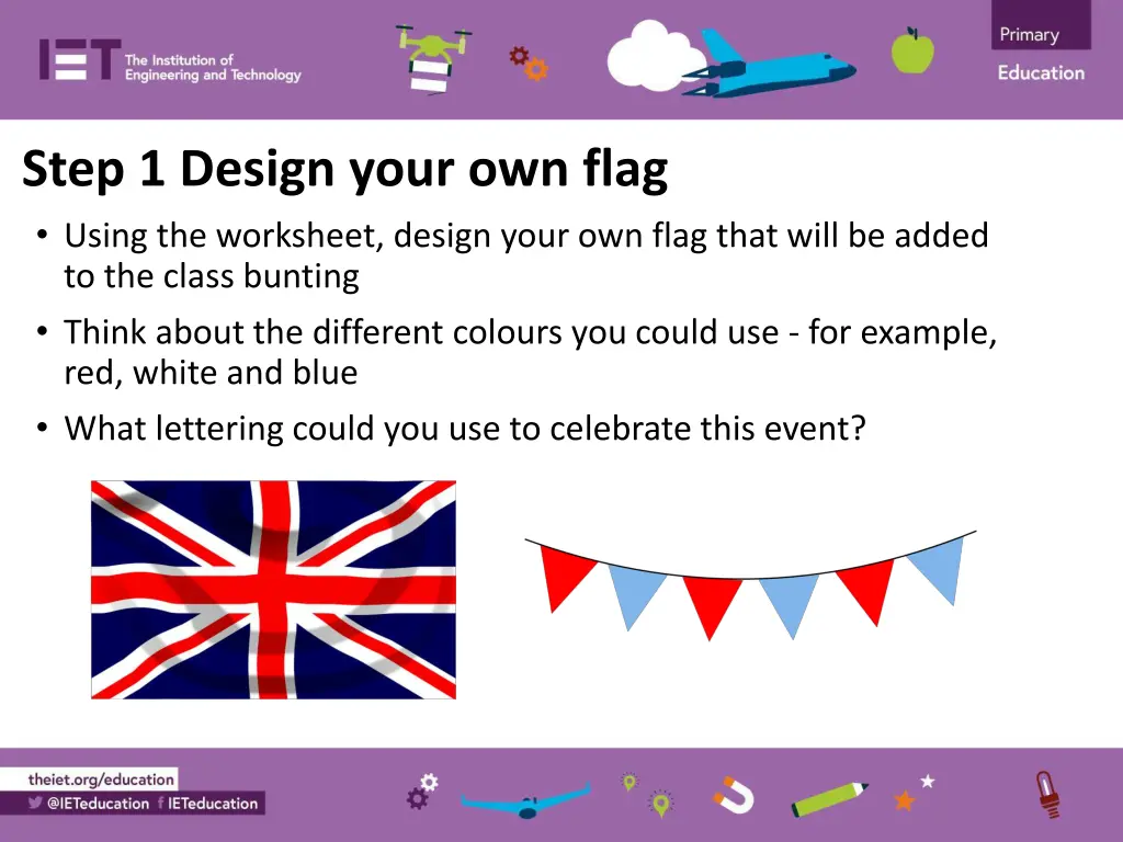 step 1 design your own flag using the worksheet