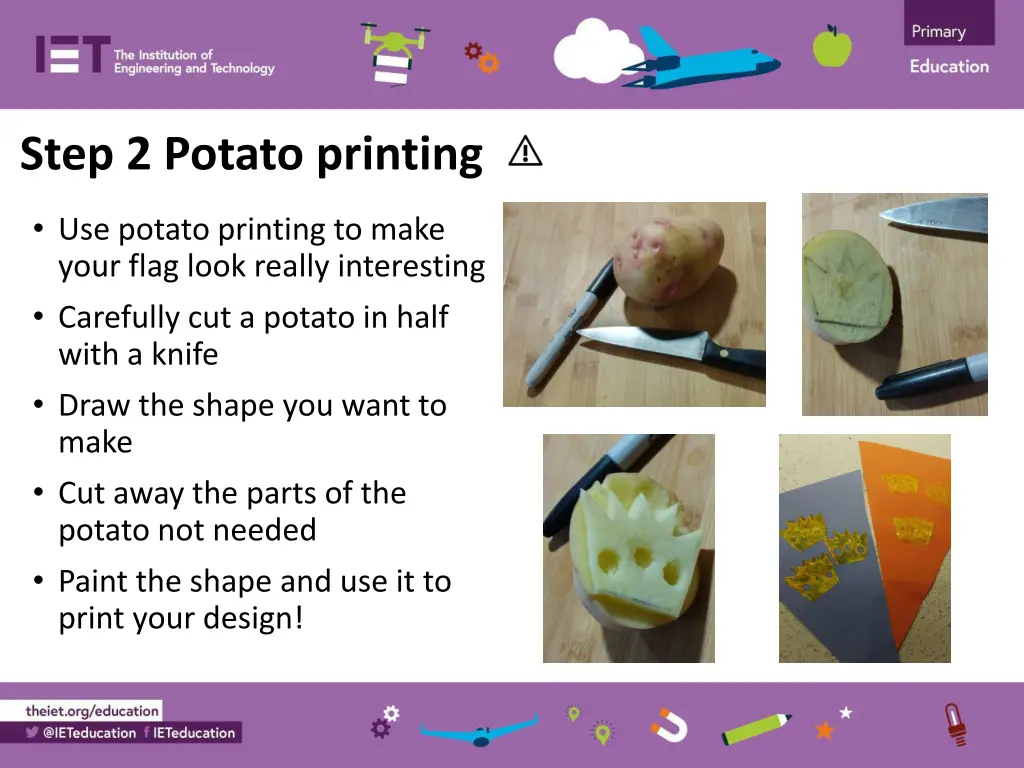 step 2 potato printing